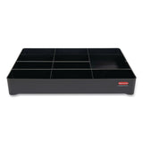 Rubbermaid® Commercial Amenity Organizer for all Rubbermaid Commercial Full Size and Compact Housekeeping Carts, 11 Sections, 18.75 x 3.62, Black (RCP2124078) Each