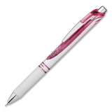 Pentel® EnerGel Pearl Deluxe Pink Special Edition Liquid Gel Pen, Retractable, Fine 0.5mm, Black Ink, White Pearl/Pink Barrel, 2/Pack (PENBLN75WBP2PA) Pack of 2