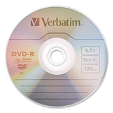 Verbatim® DVD-R LifeSeries Disc, 4.7 GB, 16x, Spindle, Silver, 50/Pack (VER97176) Each