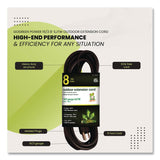 GoGreen Power 16 AWG Outdoor Extension Cord, 8 ft, 13 A, Black (GGPGG13708BK) Each
