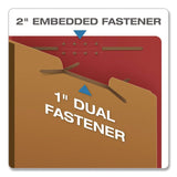 Pendaflex® Pressboard End Tab Classification Folders, Straight Tab, Expands 3.5", 3 Dividers, 8 Fasteners, Letter Size, Red, 50/Box (PFX23865GW) Box of 10