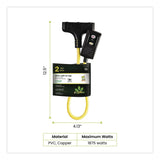 GoGreen Power Portable Tri-Tap with GFCI, 3 Outlets, 2 ft Cord, Yellow (GGPGG12402) Each