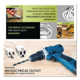 GoGreen Power 16 AWG Outdoor Extension Cord, 18 ft, 13 A, White (GGPGG13718WH) Each