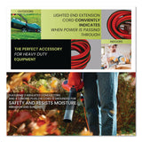GoGreen Power 16 AWG Outdoor Extension Cord, 50 ft, 13 A, Orange/Black (GGPGG13750) Each