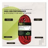 GoGreen Power 16 AWG Outdoor Extension Cord, 50 ft, 13 A, Orange/Black (GGPGG13750) Each