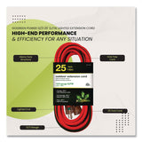 GoGreen Power 12 AWG Lighted End Heavy-Duty Extension Cord, 25 ft, 15 A, Orange/Black (GGPGG14025) Each