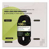 GoGreen Power 14 AWG Heavy-Duty Extension Cord, 100 ft, 13 A, Black (GGPGG13800BK) Each
