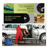 GoGreen Power 14 AWG Lighted End Heavy-Duty Extension Cord, 50 ft, 15 A, Black (GGPGG13850BK) Each
