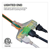 GoGreen Power 14 AWG 3-Outlet Heavy-Duty Extension Cord, 50 ft, 15 A, Orange (GGPGG15150) Each