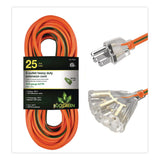 GoGreen Power 12 AWG 3-Outlet Heavy-Duty Extension Cord, 25 ft, 15 A, Orange (GGPGG15225) Each