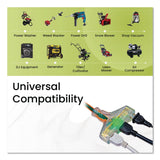 GoGreen Power 12 AWG 3-Outlet Heavy-Duty Extension Cord, 2 ft, 15 A, Orange (GGPGG15302) Each