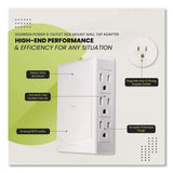 GoGreen Power 6 Outlet Side Mount Wall Tap, White (GGPGG16000TSM) Each