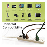 GoGreen Power 6 Outlet Mini Surge Protector, 2 ft Cord, 160 J, Black (GGPGG16103MINBK) Each