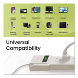 GoGreen Power 6 Outlet Surge Protector, 12 ft Cord, 250 J, White (GGPGG16103M12) Each
