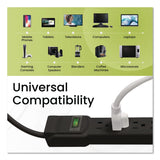 GoGreen Power 6 Outlet Surge Protector, 12 ft Cord, 250 J, Black (GGPGG16103M12BK) Each