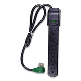 GoGreen Power 6 Outlet Surge Protector, 2.5 ft Cord, 160 J, Black (GGPGG16103MSBK) Each