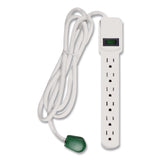 GoGreen Power 6 Outlet Surge Protector, 6 ft Cord, 250 J, White (GGPGG16106MS) Each
