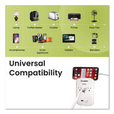 GoGreen Power 3 Outlet 2 USB Wall Tap, 735 J, White (GGPGG13000USB2) Each