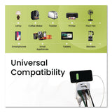 GoGreen Power 6 Outlet 4 USB Wall Tap, 735 J, White (GGPGG16000USB4) Each