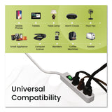 GoGreen Power 3 Outlet Power Strip, 2.5 ft Cord, White, 3/Pack (GGPGG13002MS3) Pack of 3