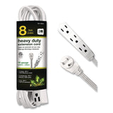 GoGreen Power 3 Outlet Indoor Extension Cord, 8 ft, 13 A, White (GGPGG19608) Each