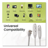 GoGreen Power 3 Outlet Indoor Extension Cord, 8 ft, 13 A, White (GGPGG19608) Each