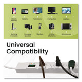 GoGreen Power 7 Outlet Surge Protector, 6 ft Cord, 1,200 J, White (GGPGG17636) Each