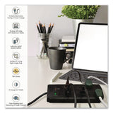 GoGreen Power 8 Outlet Surge Protector, 6 ft Cord, 750 J, Black (GGPGG18316BK) Each