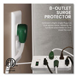 GoGreen Power 8 Outlet Surge Protector, 6 ft Cord, 750 J, White (GGPGG18316WH) Each