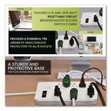 GoGreen Power 8 Outlet Surge Protector, 6 ft Cord, 750 J, White (GGPGG18316WH) Each