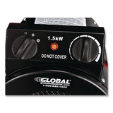 Global Industrial® Portable Electric Space Heater, 1,500 W, 11.25 x 14.75 x 17.5, Black (GBE653579) Each