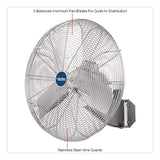 Global Industrial® Washdown Wall Mount Fan, 24", 1 Speed, Silver (GBE293018) Each