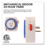 GoGreen Power AC Indoor Timer, Analog, 4 x 3, White (GGPGG36011) Each