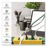 GoGreen Power 6 Outlet Metal Surge Protector, 6 ft Cord, 250 J, Yellow (GGPGG26114) Each