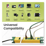 GoGreen Power 6 Outlet Metal Surge Protector, 6 ft Cord, 250 J, Yellow (GGPGG26114) Each