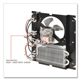 Global Industrial® Fan Forced Wall Heater, Shaded Pole Motor, 2,000 W, 10.63 x 4.75 x 12.25, White (GBE246745) Each