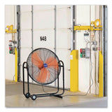 Global Industrial® Portable Tilt Blower Drum Fan, 36", 2 Speeds, Black/Orange (GBE258320) Each