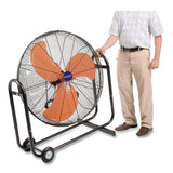 Global Industrial® Portable Tilt Blower Drum Fan, 36", 2 Speeds, Black/Orange (GBE258320) Each