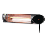 Global Industrial® Infrared Patio Heater with Remote Control, 1,500 W, 35.38 x 5.13 x 3.5, Black (GBE246718) Each