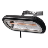 Global Industrial® Infrared Patio Heater Low Glare, 1,500 W, 3 x 7 x 7.5, Black (GBE246721) Each