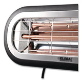 Global Industrial® Infrared Patio Heater Low Glare, 1,500 W, 3 x 7 x 7.5, Black (GBE246721) Each