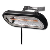Global Industrial® Infrared Patio Heater Low Glare, 1,500 W, 3 x 7 x 7.5, Black (GBE246721) Each