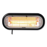 Global Industrial® Infrared Patio Heater Low Glare, 1,500 W, 3 x 7 x 7.5, Black (GBE246721) Each