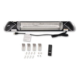 Global Industrial® Infrared Patio Heater Free Standing with Remote Control, 1,500 W, 35.38 x 5.13 x 42 to 82, Black (GBE246722) Each