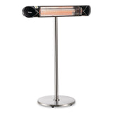 Global Industrial® Infrared Patio Heater Free Standing with Remote Control, 1,500 W, 35.38 x 5.13 x 42 to 82, Black (GBE246722) Each