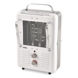 Global Industrial® Portable Milkhouse Style Electric Heater, 1,500 W, 8 x 10.25 x 15.75, White (GBE246098) Each