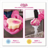 The Pink Stuff Sqeezy Dual-Sided Sponge and Scrubber, 4" x 5.3", 3.8" Thick, Pink/Ivory (RST823773) Each