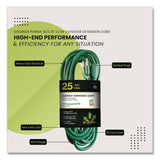 GoGreen Power 16 AWG Outdoor Extension Cord, 25 ft, 13 A, Green (GGPGG13725GN) Each