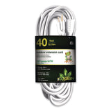 GoGreen Power 16 AWG Outdoor Extension Cord, 40 ft, 13 A, White (GGPGG13740WH) Each