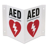 CARDIACT™ AED Three-View Wall Sign, 10" x 5.25" x 9" (AOHCA01) Each